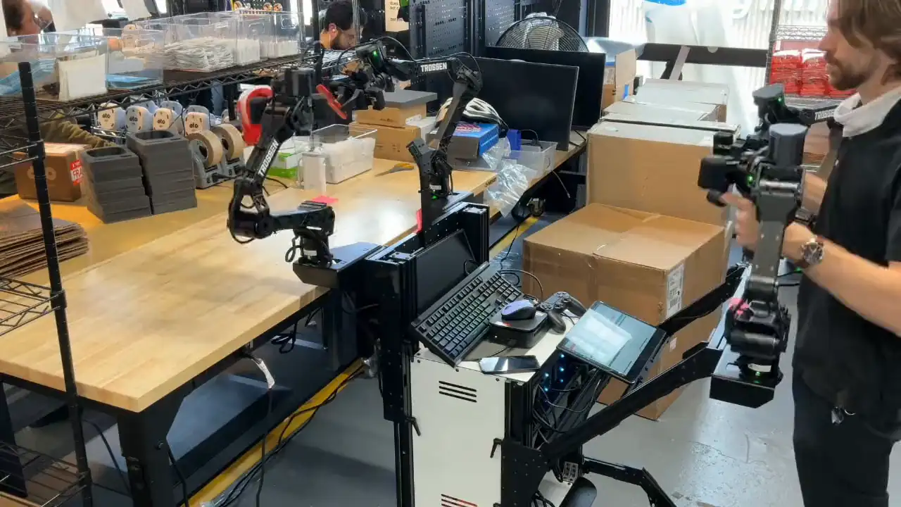 The prefab shop floor where the arms run